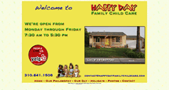 Desktop Screenshot of happydayfamilychildcare.com