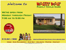 Tablet Screenshot of happydayfamilychildcare.com